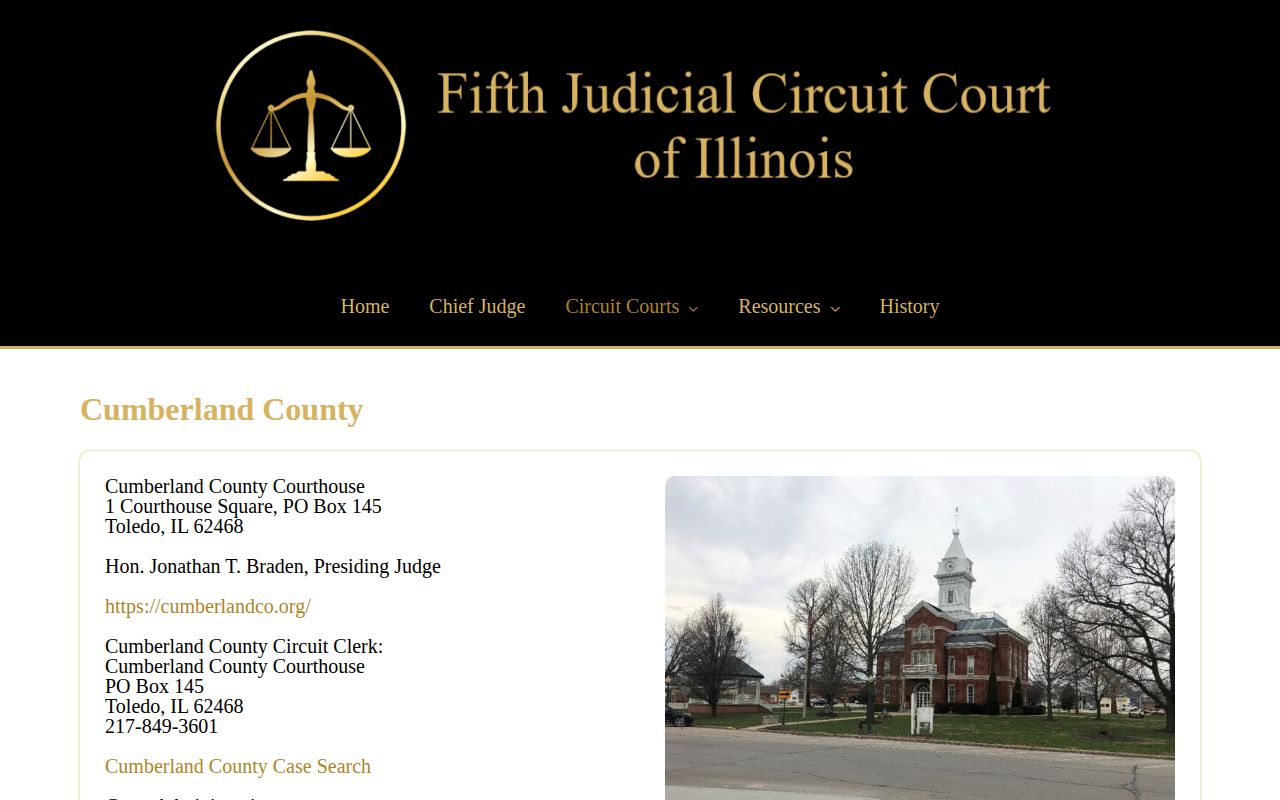 Fifth Judicial Circuit Cumberland County court page